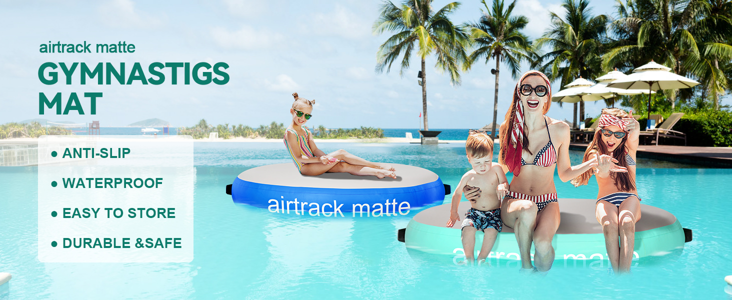 Надувний гімнастичний мат Airtrack Airspot, висота 20 см, діаметр 100/140 см, тумблінг барель для тренувань