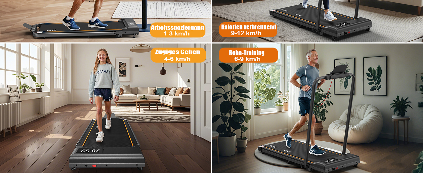 Бігова доріжка для дому Walking Pad, 2.25/2.5HP мотор, навантаження до 120 кг, швидкість 1-12 км/год, з нахилом, 7-шарове покриття, не потребує встановлення
