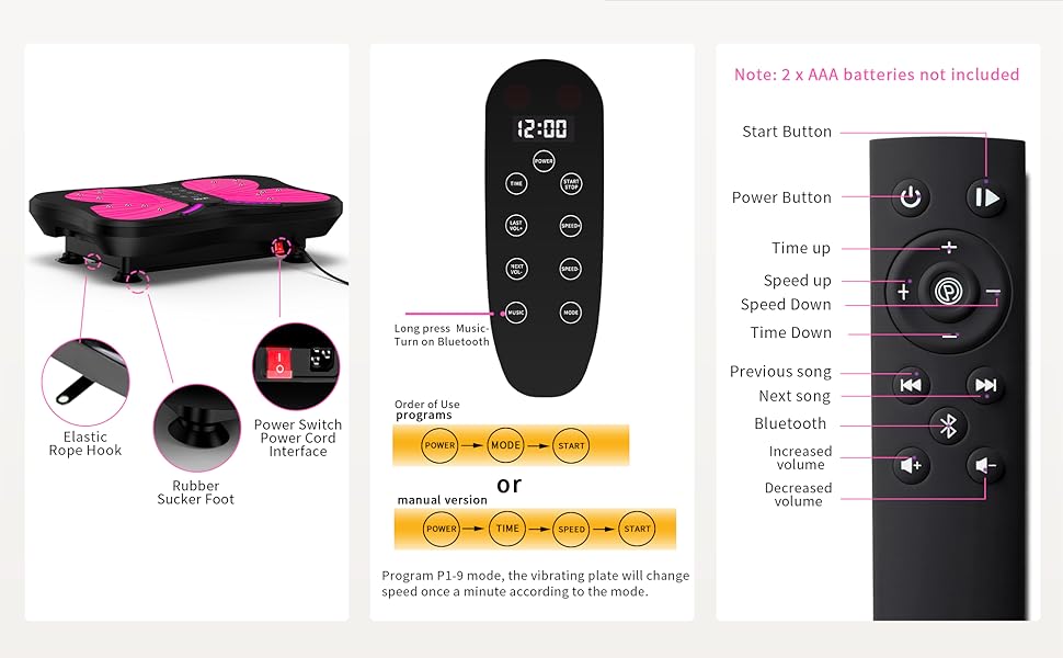 Вібраційна платформа QEIFEII для тренувань всього тіла, побудови м'язів та формування фігури. 200 швидкостей, вантажопідйомність 180 кг