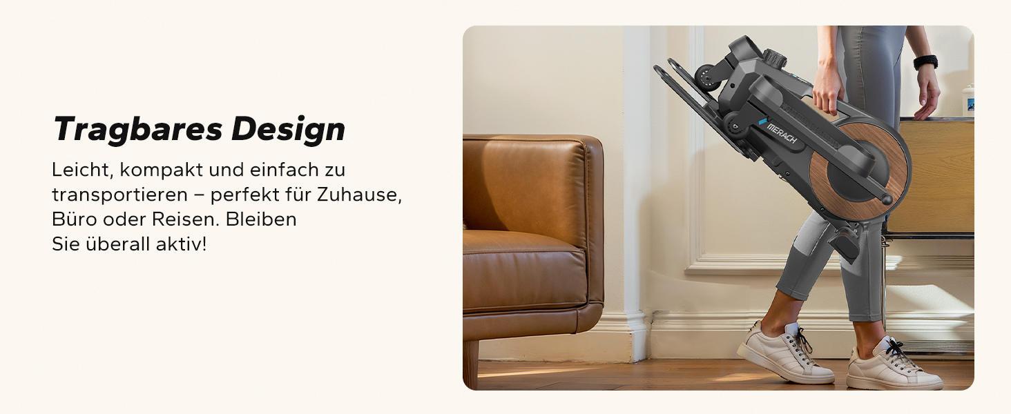 Міні еліптичний тренажер MERACH для дому, електричний крос-тренажер під стіл з пультом, дисплеєм, 12 швидкостей, петлі для ніг, тихий та портативний, для літніх людей та дорослих, E43-Чорний