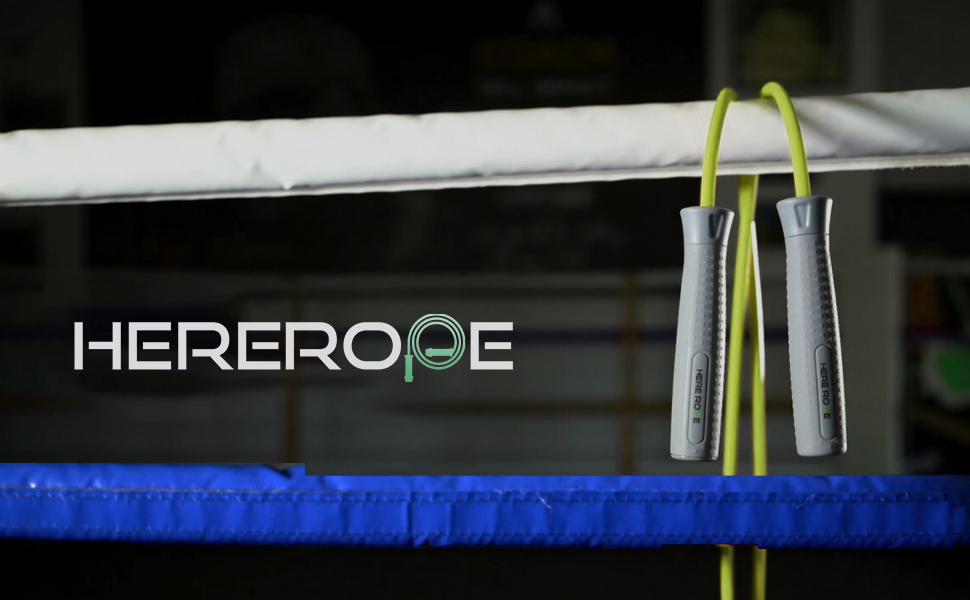 Стрибкове канат HEREROPE з вагами, 8 мм, 360° обертання, регульована довжина, неслизька ручка, для кардіо, HIIT, MMA, зелений
