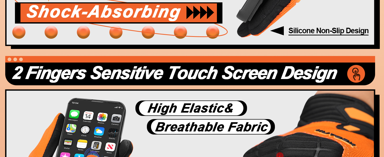 Рукавички для гірського велосипеда KUTOOK: захист долоні, сенсорний екран, дихаючі, зелені, XL