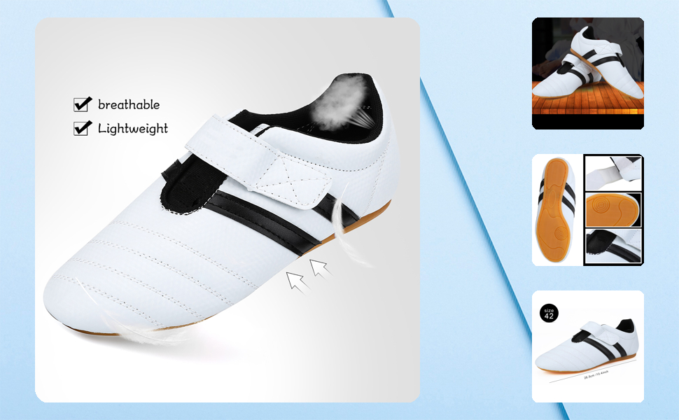 Взуття для Таеквондо, Боксу, Кунг-Фу, Тай-Чи та Карате: тренувальне взуття для дорослих та дітей (43 EU)