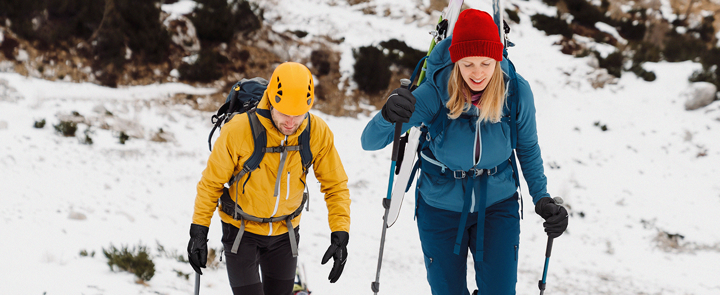 Зимові рукавички HIKENTURE Водонепроникні, велосипедні рукавички для чоловіків та жінок з Polarflausch, теплі та вітронепроникні рукавички з підтримкою сенсорного екрану, антиковзкі рукавички для катання на лижах, бігу та активного відпочинку на відкритому повітрі