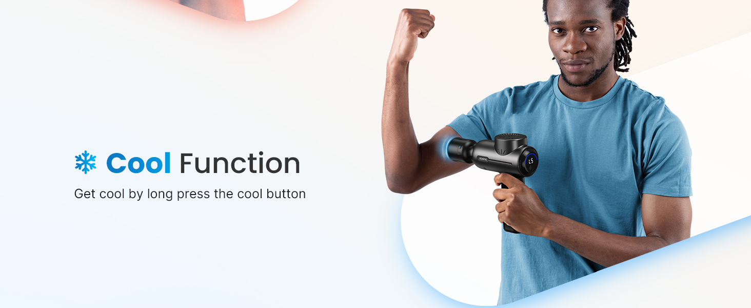 Масажер RENPHO з підігрівом та охолодженням, Bluetooth та станцією зарядки. Перкусійний масаж глибоких тканин для м'язів. Active+ Thermacool Deluxe