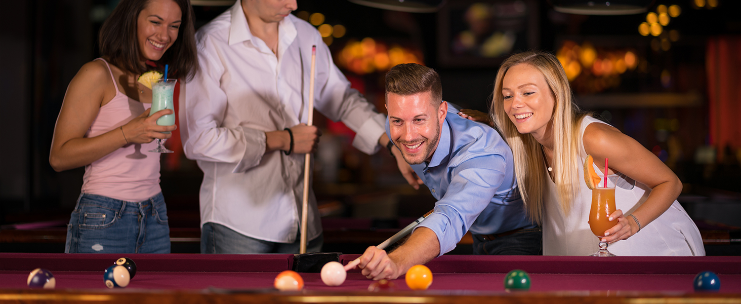 Набір більярдних київ Kmise Pool-Queue-Stick – 147 см, канадський клен, професійні, для дорослих, різні кольори, для барів, дому, більярдних столів