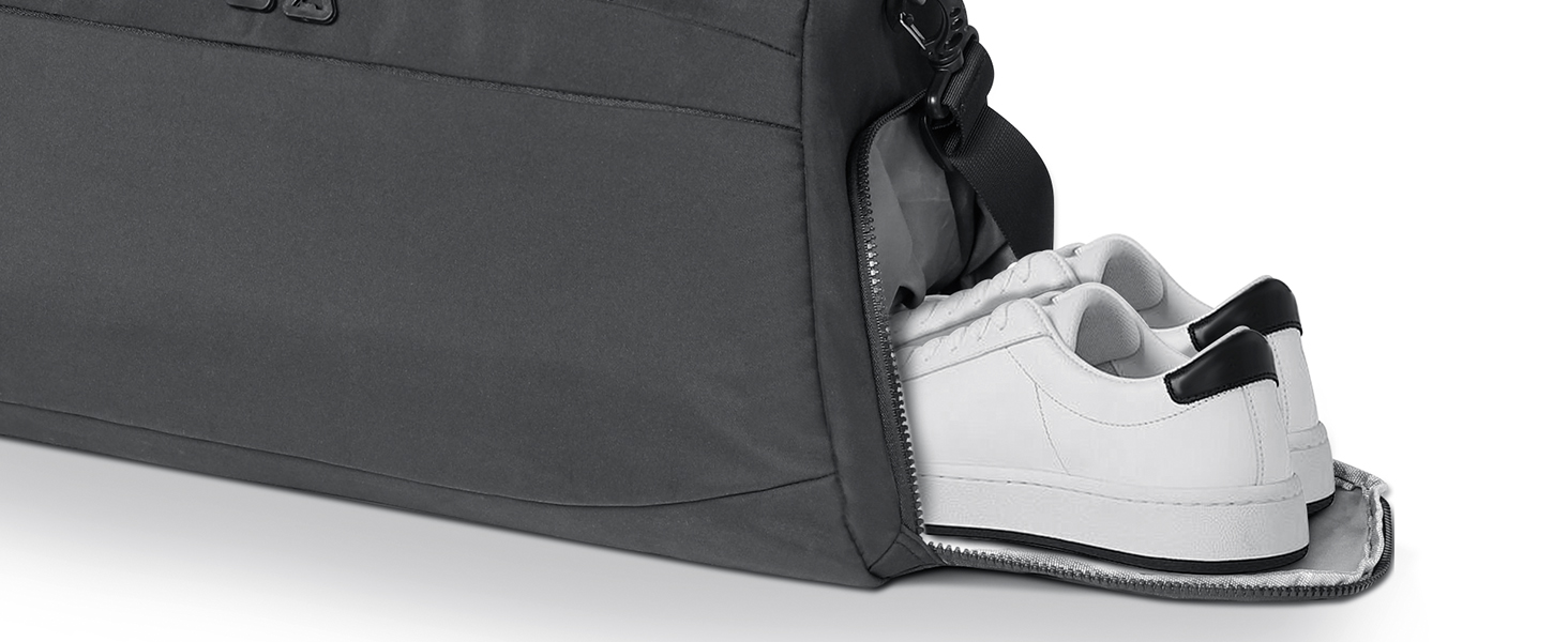 Спортивна сумка Romon для подорожей та тренувань з відділенням для взуття та мокрих речей (39 x 23 x 22 см, чорний)