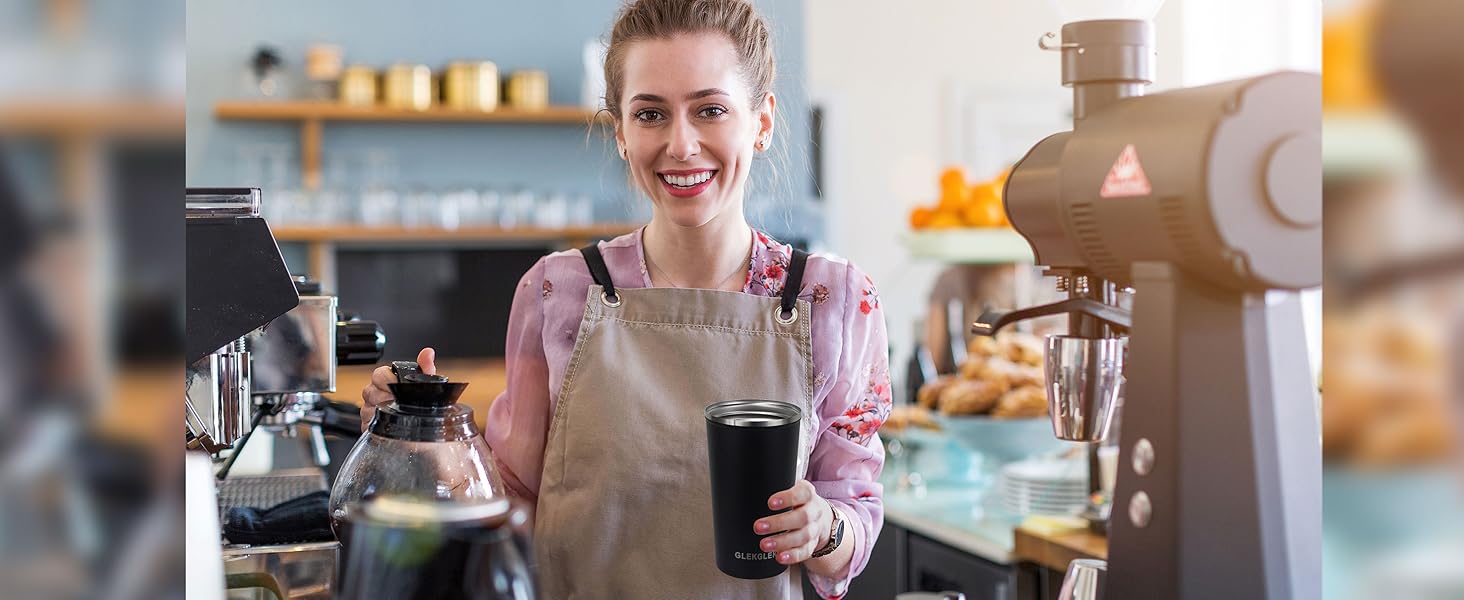 Термокружка для кави GLEKGLEK Coffee to go 510 мл, ізольована дорожня чашка з кришкою, набір 2 шт., термобокал для авто