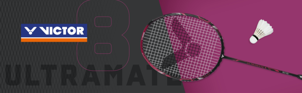 Набір для бадмінтону Victor Ultramate (2 ракетки + воланчики) сріблястого кольору