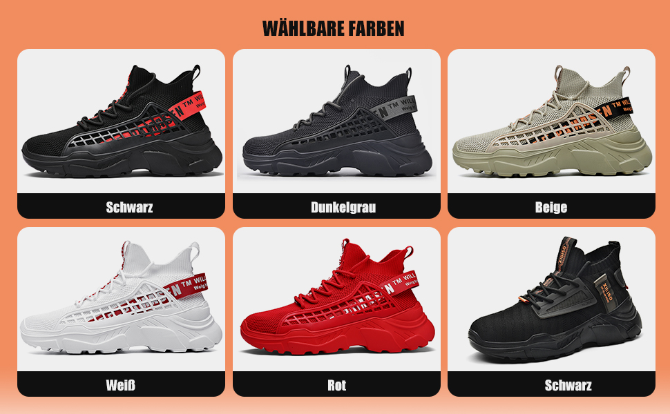 Чоловічі кросівки FUSHITON: дихаючі спортивні, легкі, повсякденні, для бігу по місту, стильні фітнес-кросівки, чорні, 43 EU