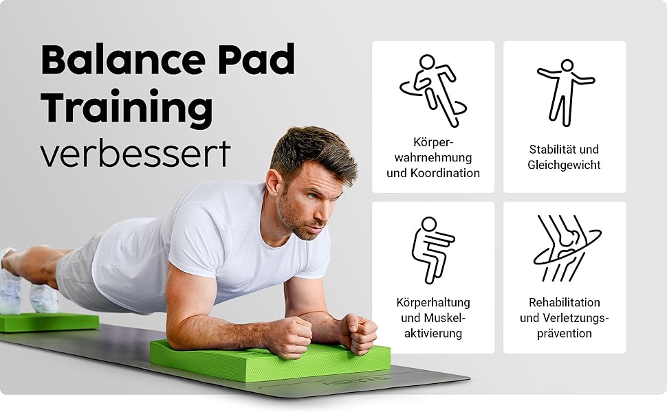 Баланс-пад Vesta+ Balance Pad XXL з додатком, тренувальний килимок для рівноваги, фізіотерапія, фітнес, зелений