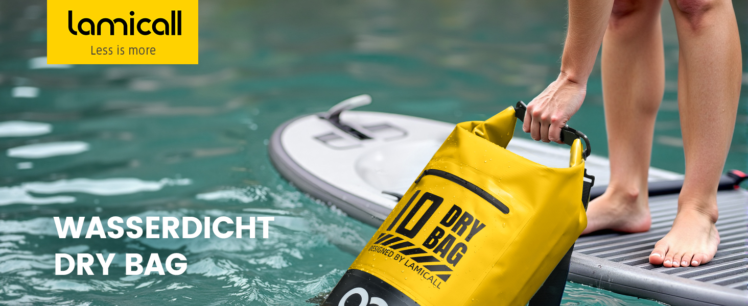 Водонепроникний рюкзак-сумка Lamicall Dry Bag 5/10/20/30/40L - міцний, стійкий до подряпин, для водного спорту, пляжу, подорожей