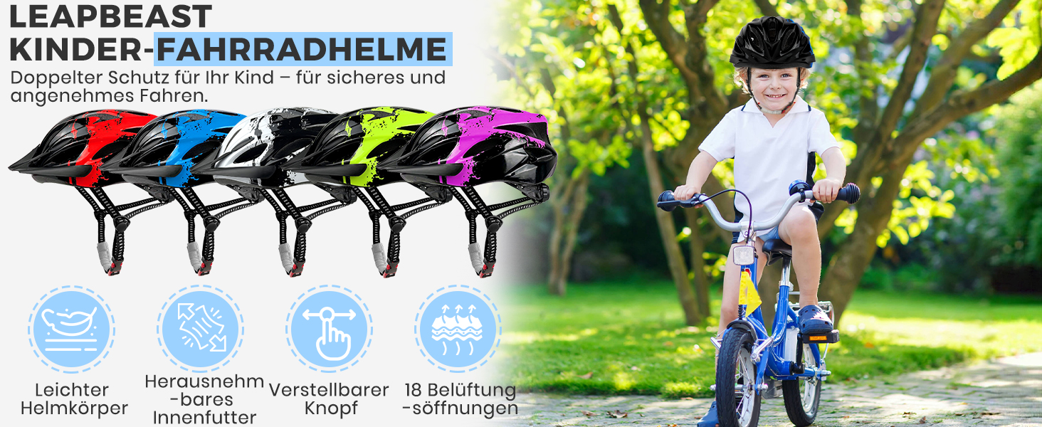 Дитячий велосипедний шолом, регульований, блакитний, 55-58 см