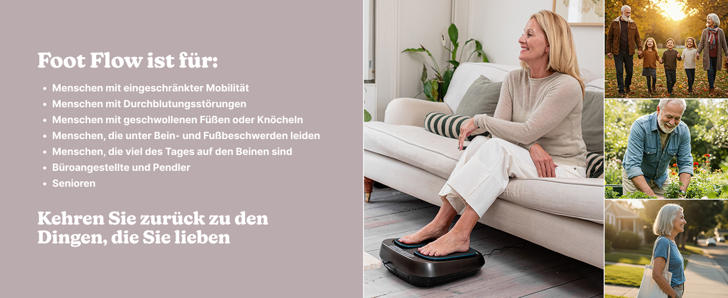 Масажер для ніг Homedics Foot Flow Mobility Booster з підігрівом, 20 інтенсивностей та 3 режими, покращує кровообіг та знімає втому