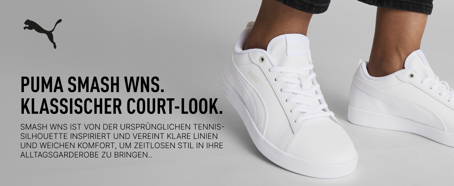 Жіночі шкіряні кросівки PUMA Smash v2 L білого кольору, розмір 38 EU