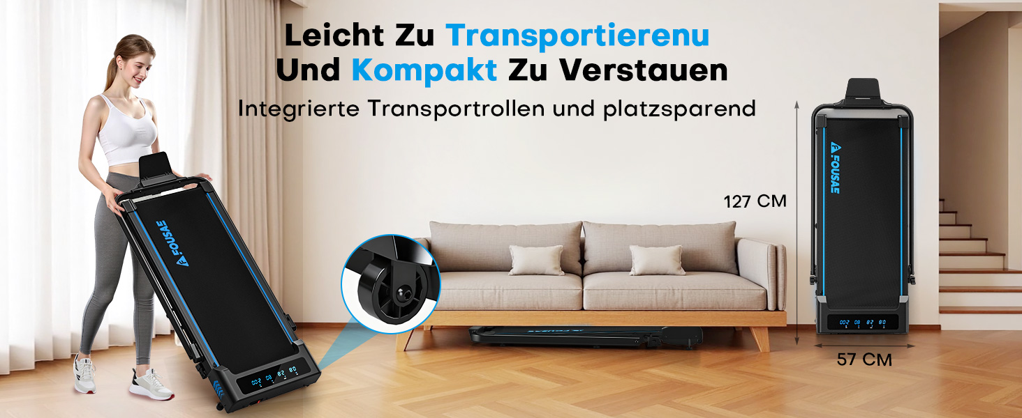 Біговий тренажер для дому 5-в-1, 12 км/год, складаний, з підйомом 9%, 2.75HP безщітковий мотор, LED-дисплей, сумісність з додатком, 12 програм, чорно-синій, 5-в-1