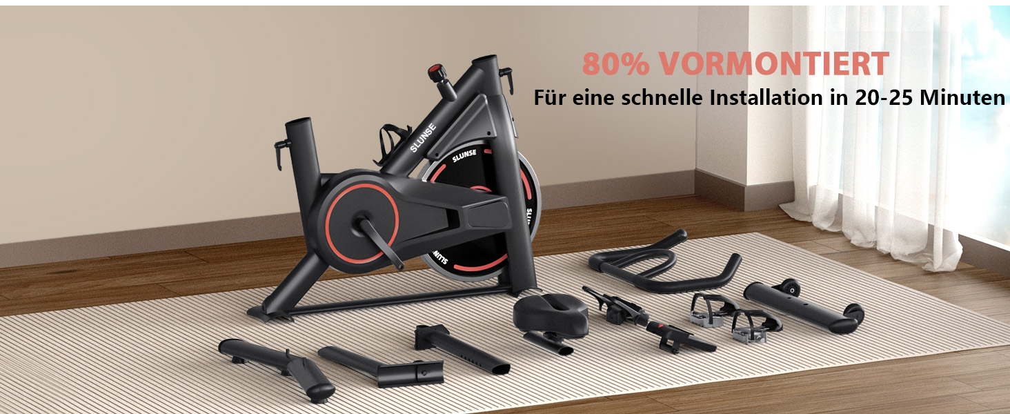 Велотренажер для дому з LCD-монітором, тихий ергометр spinning bike, фітнес-велосипед до 160 кг, для кардіотренувань