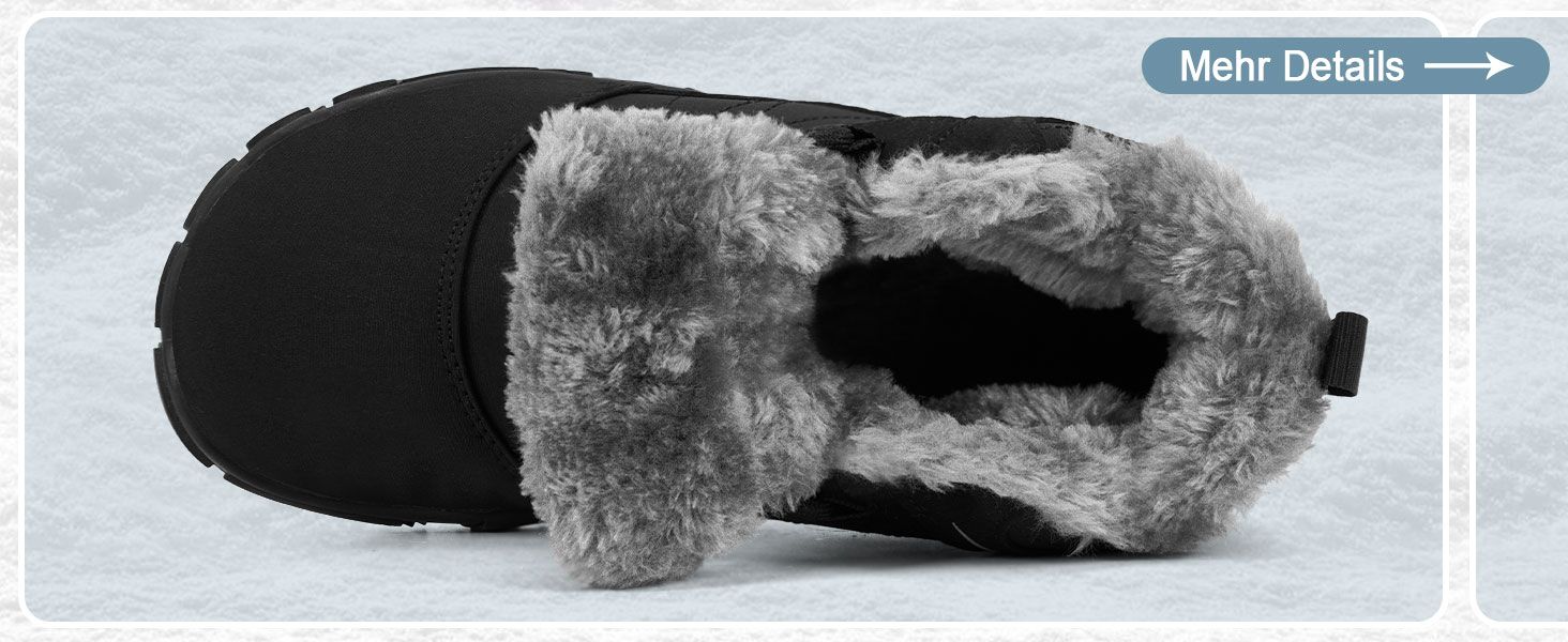 Чоботи для зими без шнурів Ruyi, чорні, 42 EU - чоловічі та жіночі, водонепроникні, для трейлу, широка носок