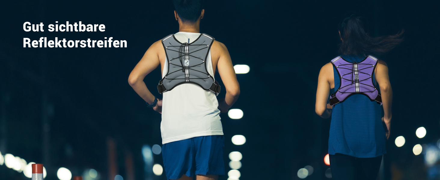 Жилет утяжелитель Sportneer з світловідбиваючими смугами для важкої атлетики, бігу та фітнесу 3.6 кг / 5.4 кг / 6.8 кг / 9 кг / 11 кг, регульований розмір, кишеня, наповнений (6.8 кг, сірий)