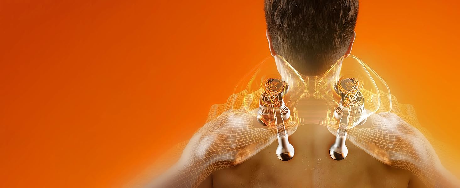 Масажер для шиї, плечей та спини з підігрівом Shiatsu: 4D глибокий масаж, керування через додаток, 240 хв роботи, для жінок та чоловіків