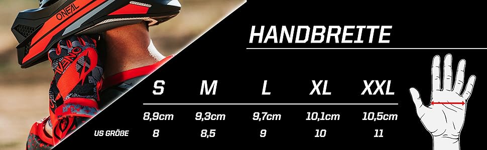Рукавички O'NEAL Matrix Stacked для мотоцикла та велосипеда (MTB, DH, FR, Downhill, Freeride) чорні/червоні, розмір L