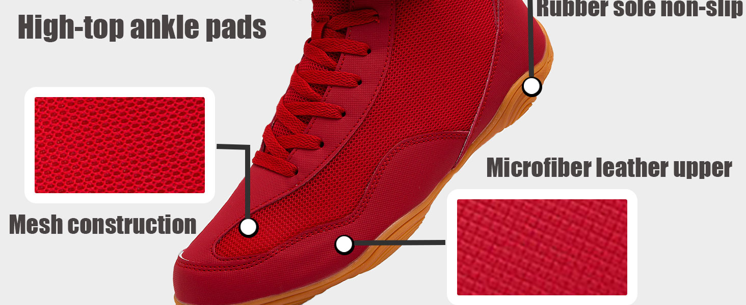 Черевики для боротьби чоловічі, антиковзаючі, дихаючі. Підходять для боротьби, боксу, кросфіту, важкої атлетики, бодібілдингу. Розмір 42 EU, чорний колір