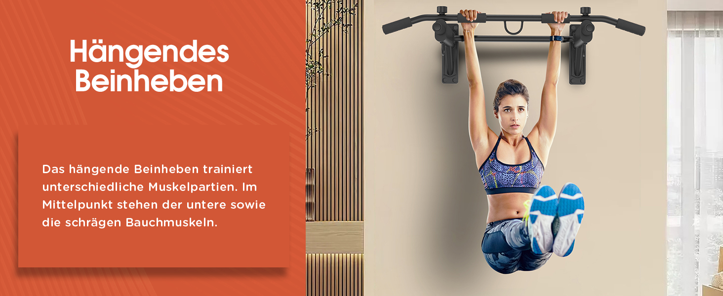 DH FitLife Klimmzugна турнік 4-в-1 для дому: турнік, бруси, петлі для боксу та тренажера | До 200 кг | 6 ручок | Стабільний та безпечний