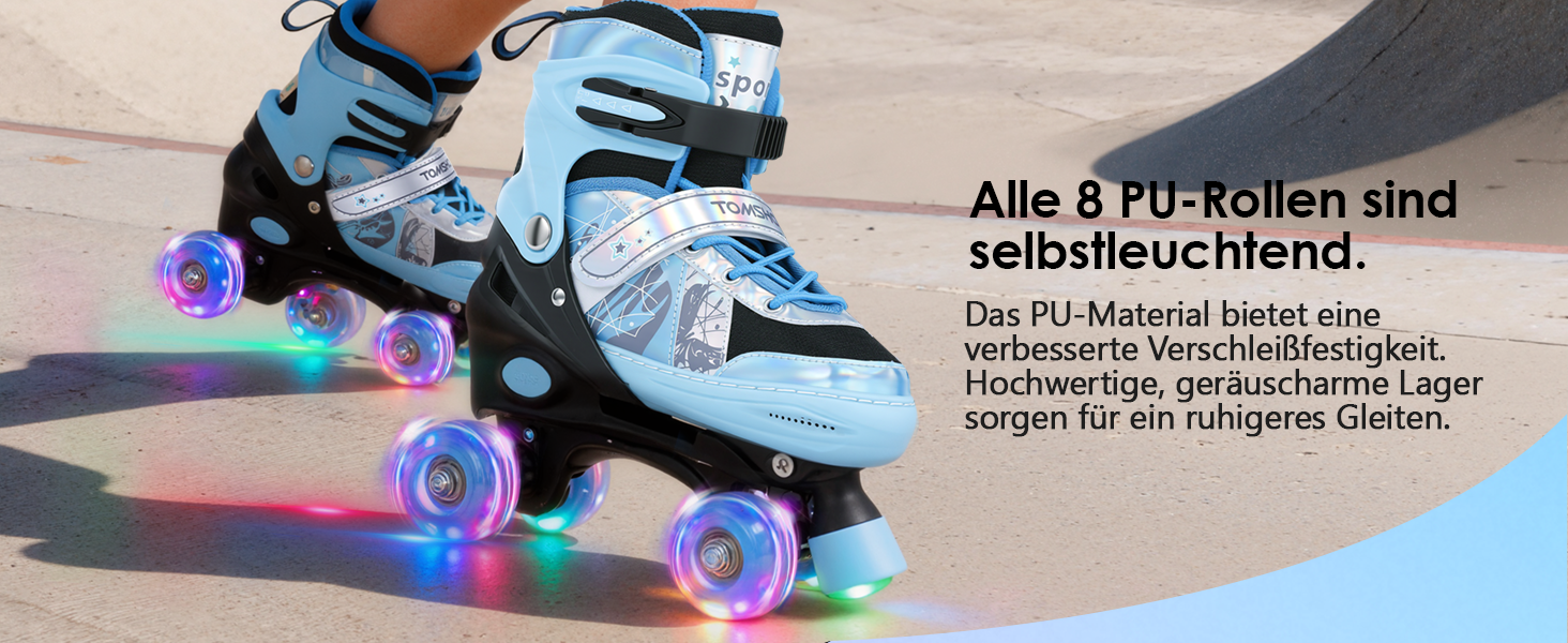 Роликові ковзани TOMSHOO для дітей, регульовані, для дівчаток та хлопчиків, підходять для початківців, зручні та дихаючі, ідеальні для подарунка на Новий рік або день народження