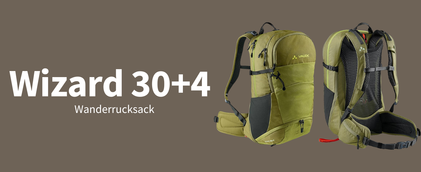 Туристичний рюкзак Vaude Wizard 30+4 водостійкий, для чоловіків і жінок, зручна система перенесення, органайзер для речей