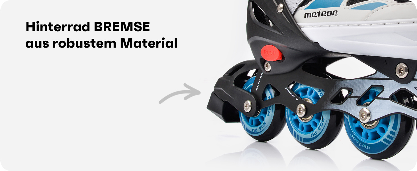 Дитячі ролики Meteor Rox з регулюванням, рожево-сірі. ABEC-7 підшипники, PU колеса 72мм, рама з алюмінію. Розміри S30-33, M34-37, L38-41