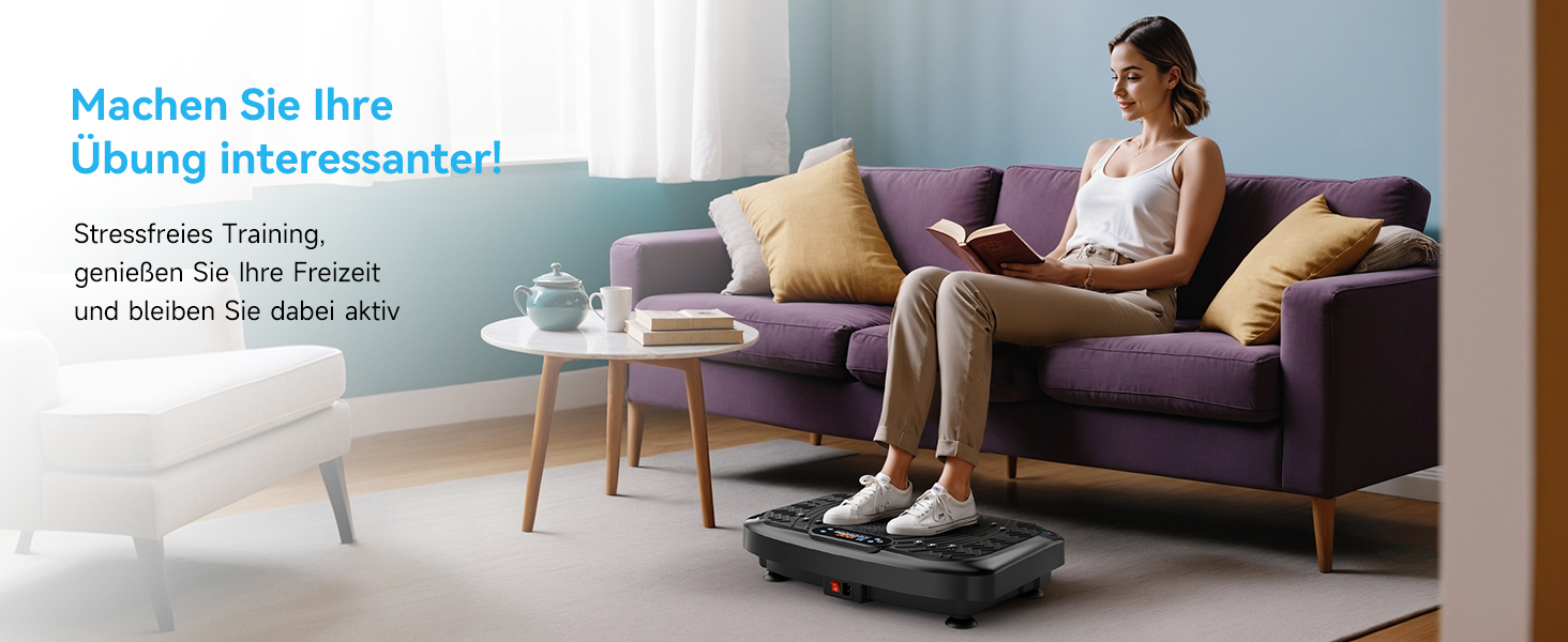 Віброплатформа з керуванням через додаток, пультом та LED-дисплеєм, до 220 кг, 199 рівнів вібрації для дому, Bluetooth, гуми для тренувань, 200W