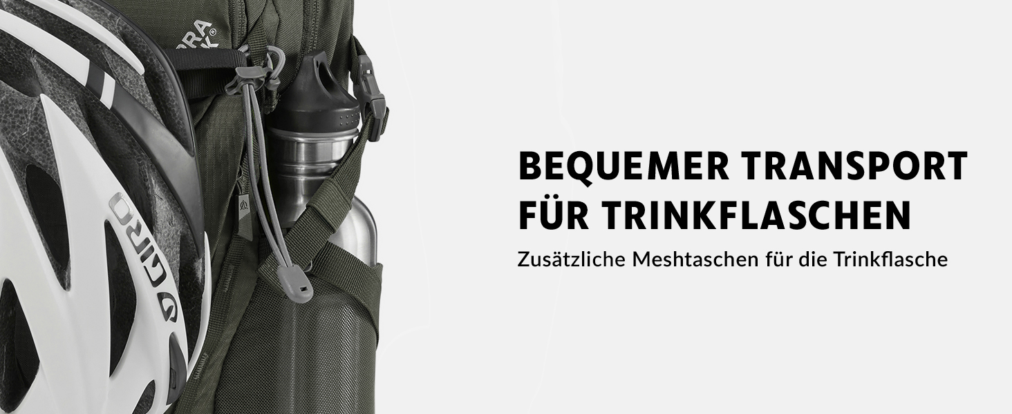 Туристичний рюкзак 20 л Wanderrucksack Active 20 Premium, з вентильованою спинкою, дощовиком та кріпленням для питної системи, з дихаючої сітки 3D Air Mesh, з поясним ременем, оливковий