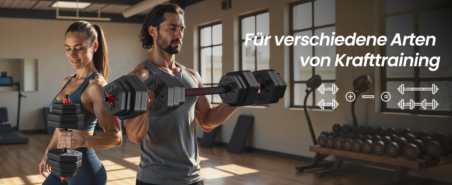 Набір гантелей SONGMICS з підключенням, шестигранна форма, 10-40 кг, для фітнесу та силових тренувань вдома та в залі