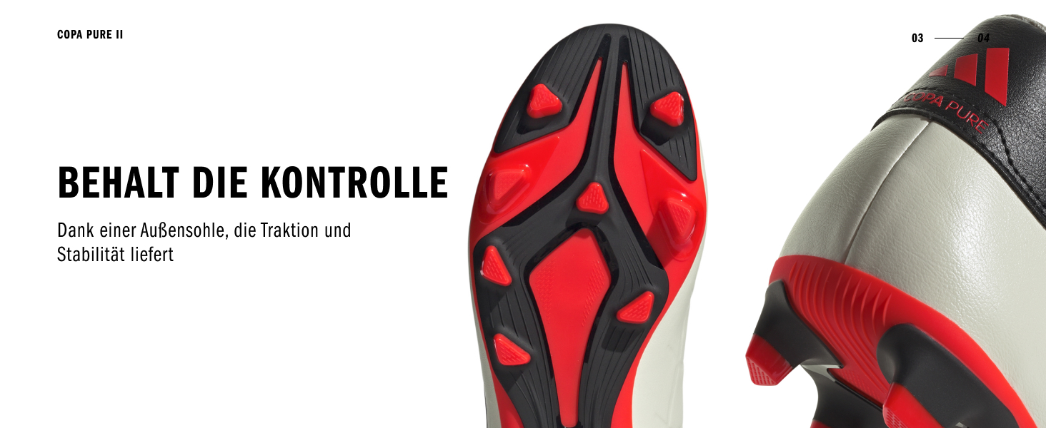 Дитячі футбольні бутси Adidas Copa Pure 2.4 для унісекс, 24 EU, кольори: Ivory, Core Black, Solar Red