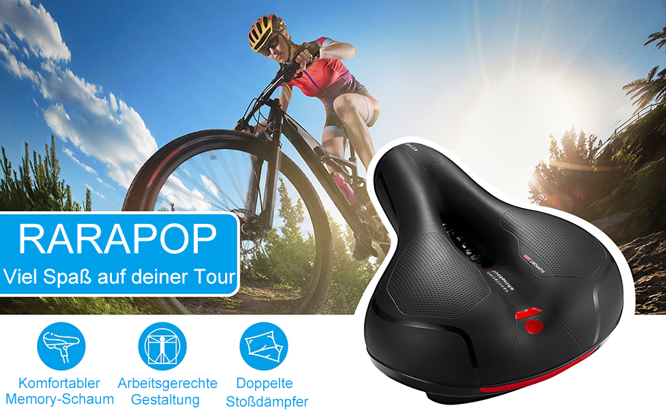 Велосипедний сідло Rarapop з Memory Foam: комфортне для MTB, шосе та міських велосипедів