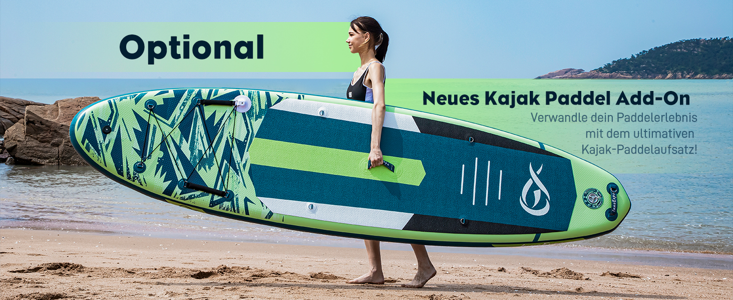 Надувні SUP-дошки InnoExpo 11' з преміум аксесуарами: стабільний дизайн, антиковзне покриття для підлітків та дорослих (з сидінням для каяка)