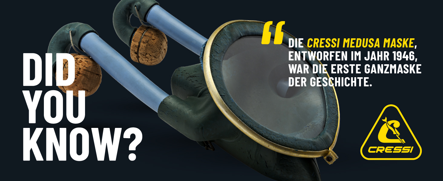 Маска для снорклінгу CRESSI Komodo – повна маска Dry з широким оглядом 180° та боковим загубником. Без запотівання, регульовані ремінці M/L, чорний колір.