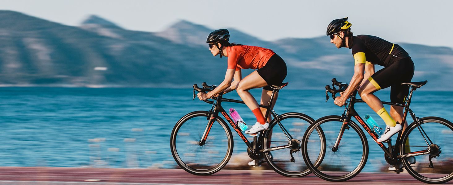 Спортивна пляшка для води 1л Tritan без BPA з трубочкою, з маркуванням часу та щіткою, для фітнесу, школи, йоги, відпочинку на природі (1 шт.), темно-синій