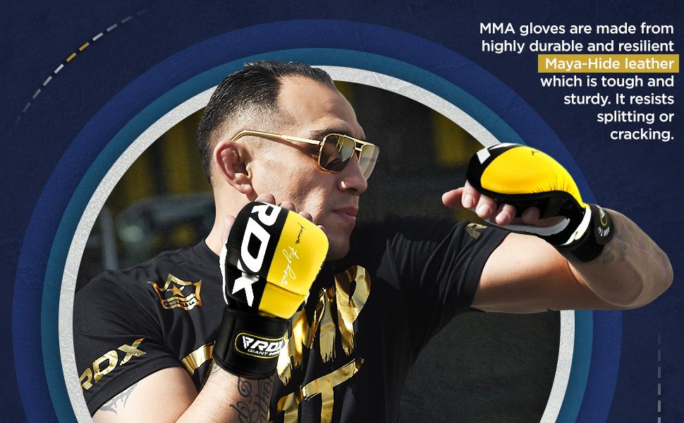 Боксерські рукавички RDX MMA для чоловіків та жінок, рукавички для спарингу, кікбоксингу, муай-тай та інших видів єдиноборств. Відкриті рукавички для ударів та греплінгу.