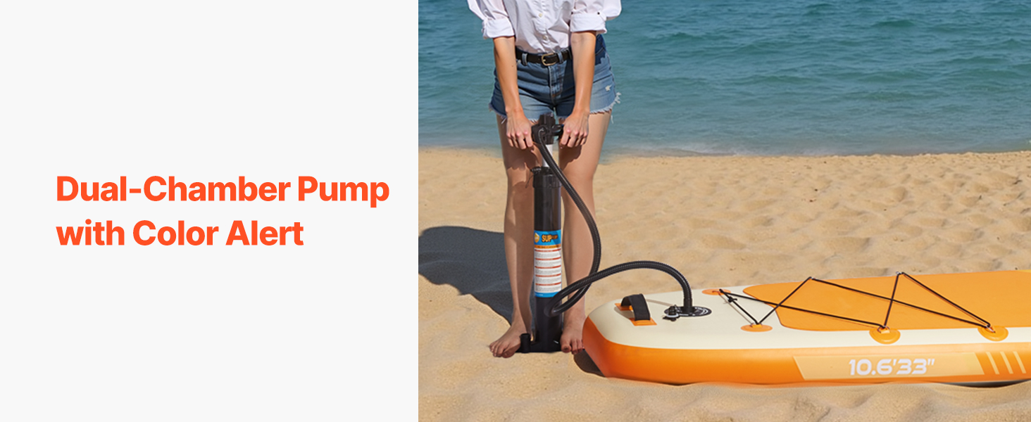 Надувний SUP VEVOR Stand Up Paddle Board (323/335см) з аксесуарами: насос, весло, рюкзак, ремнабір, кишенька для телефону. Підходить для дорослих та дітей.