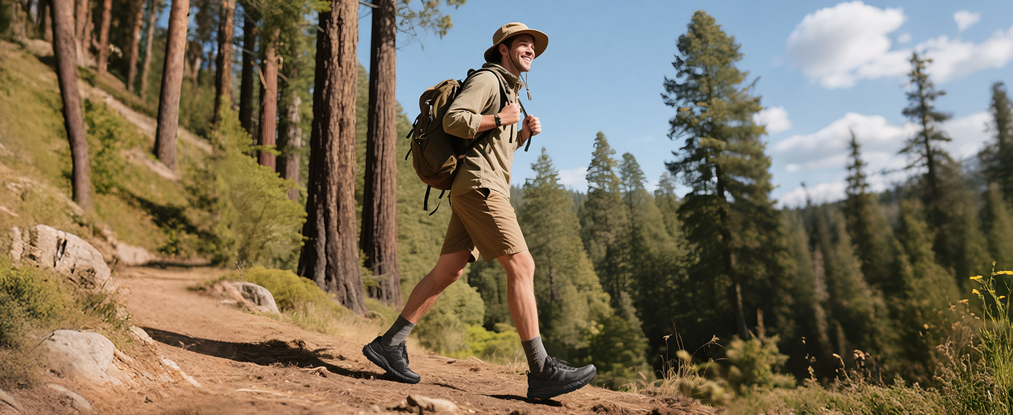 Чоловічі водонепроникні трекінгові черевики NORTIV - легкі кросівки для хайкінгу, валкоінгу та занять спортом (39.5 EU, чорний)