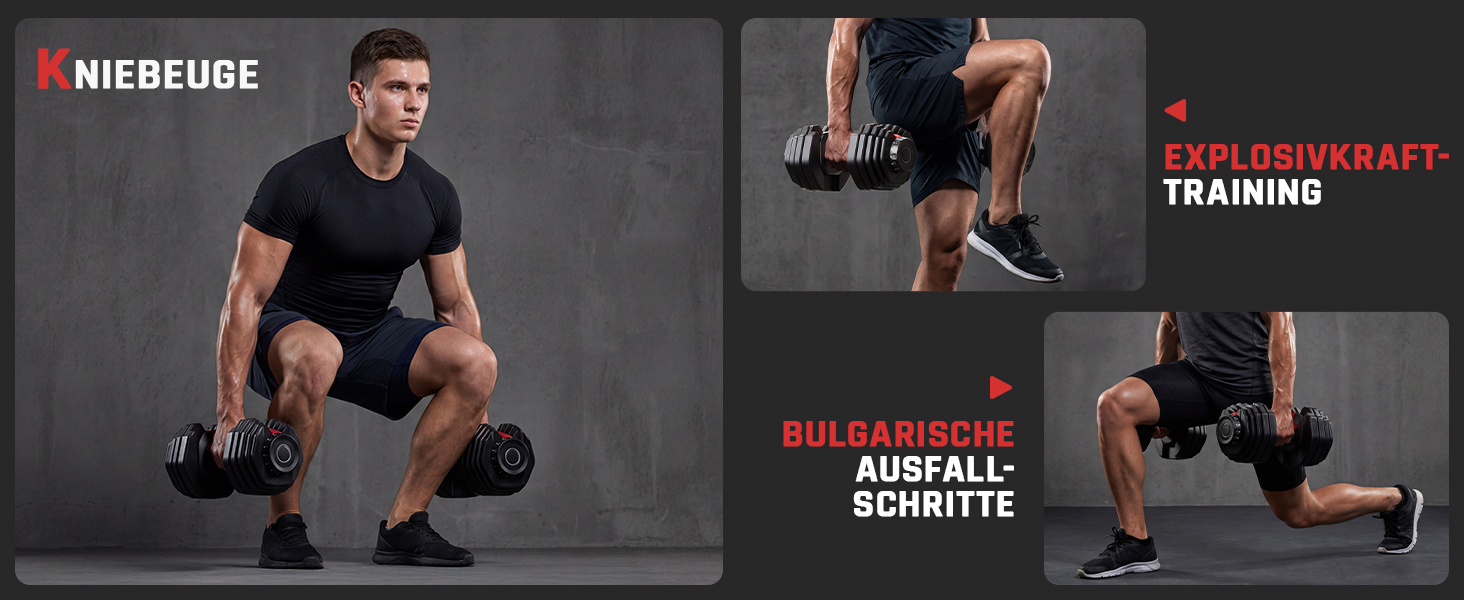 Регульовані гантелі Yaheetech, 15 рівнів, сталь, 2.5 - 24 кг, швидке налаштування, подвійне блокування, неслизькі, для тренажерного залу, дому, офісу