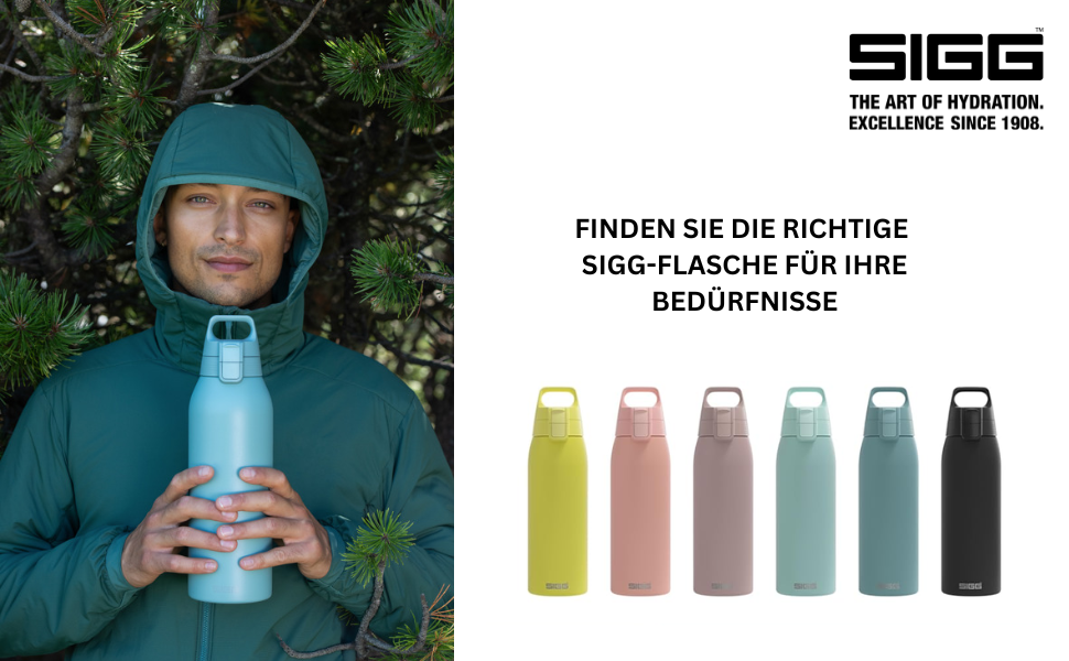 Сталева пляшка для води Sigg Shield ONE для газованих напоїв, герметична, BPA-free, 1 л, Brushed