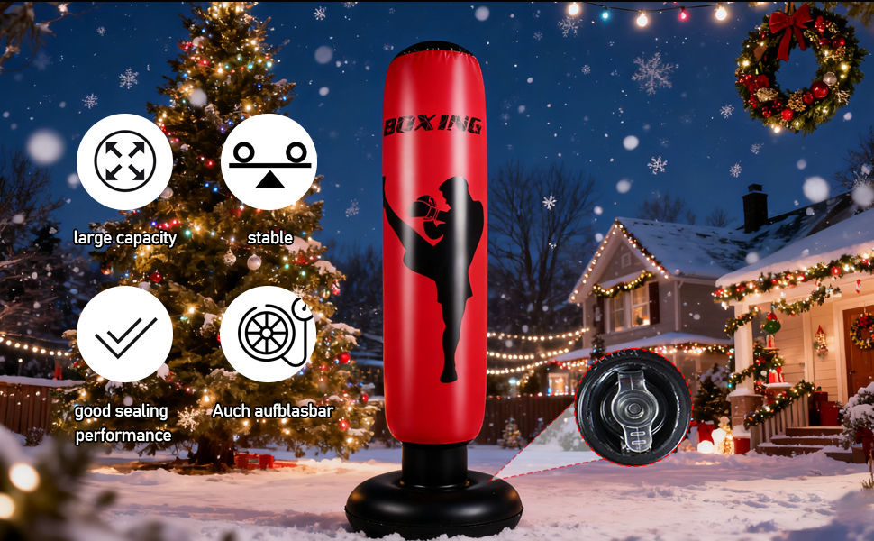 Дитячий боксерський мішок 168 см, надувний, для карате, кікбоксингу, тхеквондо, ММА - ідеальний подарунок для хлопчиків та дівчаток 6-12 років