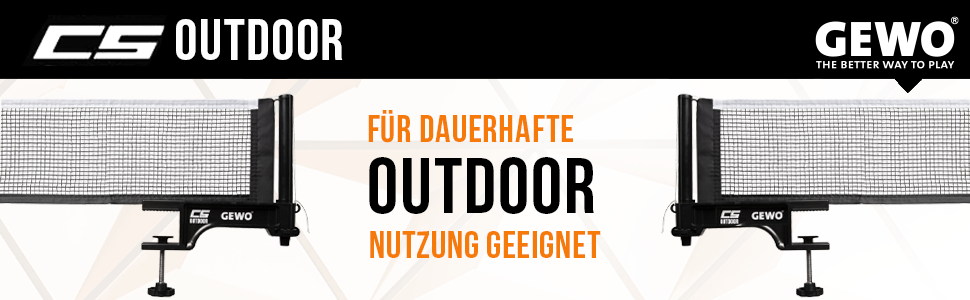 Сітка для настільного тенісу GEWO CS Outdoor - міцна, для вулиці, з регулюванням висоти
