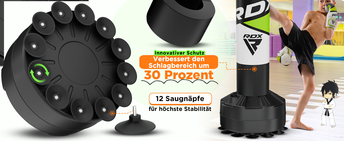 Дитячий боксерський мішок RDX 4ft з підставкою, рукавички для тренувань, MMA, кікбоксинг, бокс, рукопашний бій, муай-тай, сірий