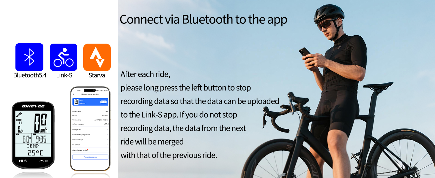 Велокомп'ютер GPS бездротовий ANT+ Bluetooth 2.6