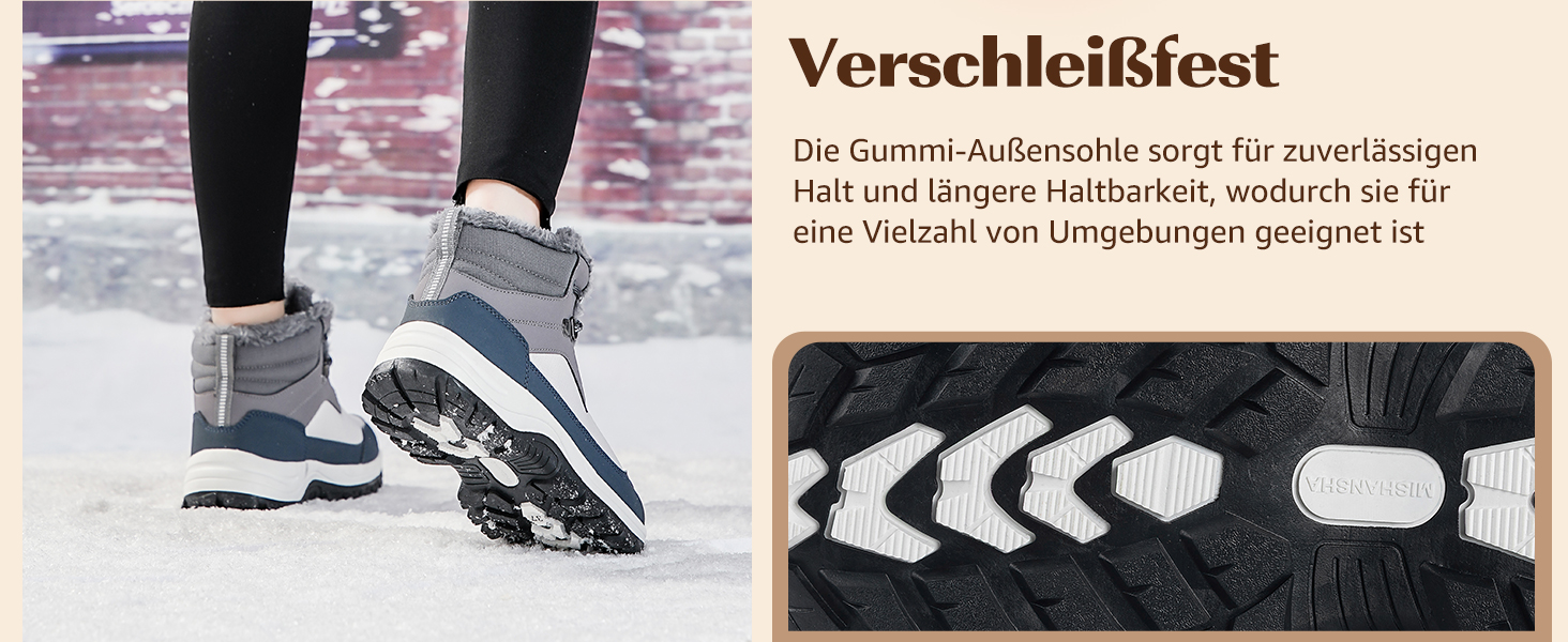 Зимові черевики Mishansha для жінок, утеплені, непромокаючі, туристичні, розмір 36-42, чорний