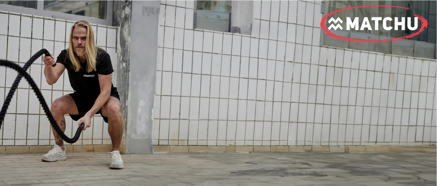 Битва-канат MATCHU - 9м, 38 мм, 8 кг - з екологічного поліестеру - для HIIT, кардіо та силових тренувань