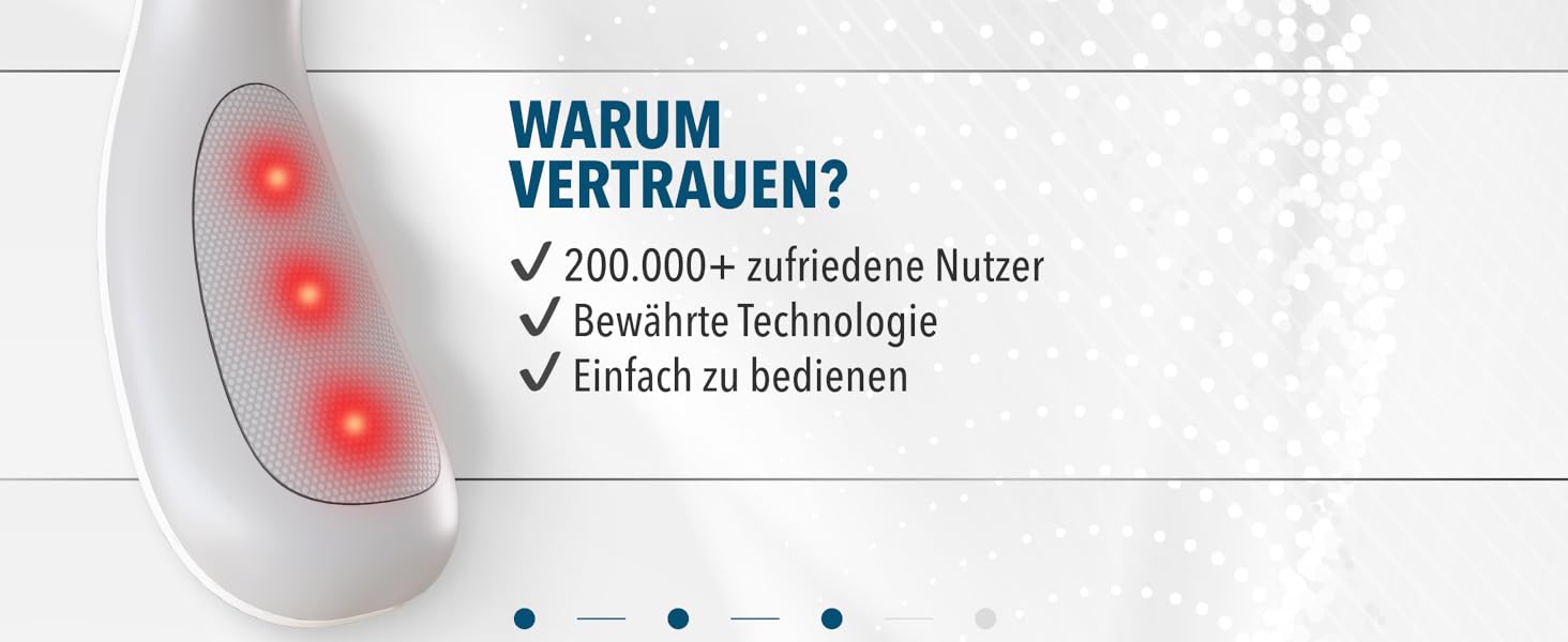FORTHiQ Масажер для шиї з підігрівом, електричний масажер для шиї, 15 рівнів, портативний, 2025 Edition
